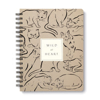 Compendium Spiral Notebook - Wild at Heart  A Designer Spiral Notebook with 192 Lined Pages, College Ruled, 7.5W x 9.25H