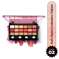 Hilary Rhoda Soft Glam Eyeshadow Palette | Highly Pigmented & Long Lasting Eyeshadow Palette | Matte & Shimmer Finish | 18 Shades (Multicolor - Shade 2)