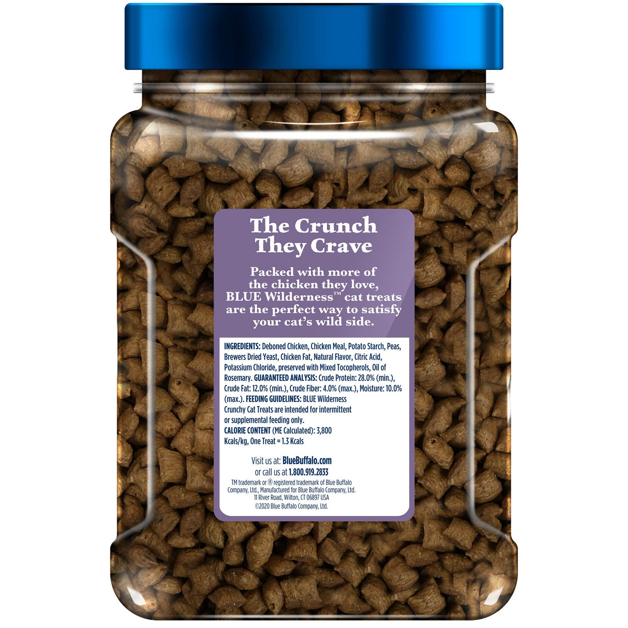 Blue Buffalo Wilderness Crunchy Cat Treats, Chicken 12-oz Tub 12 Ounce (Pack of 1)