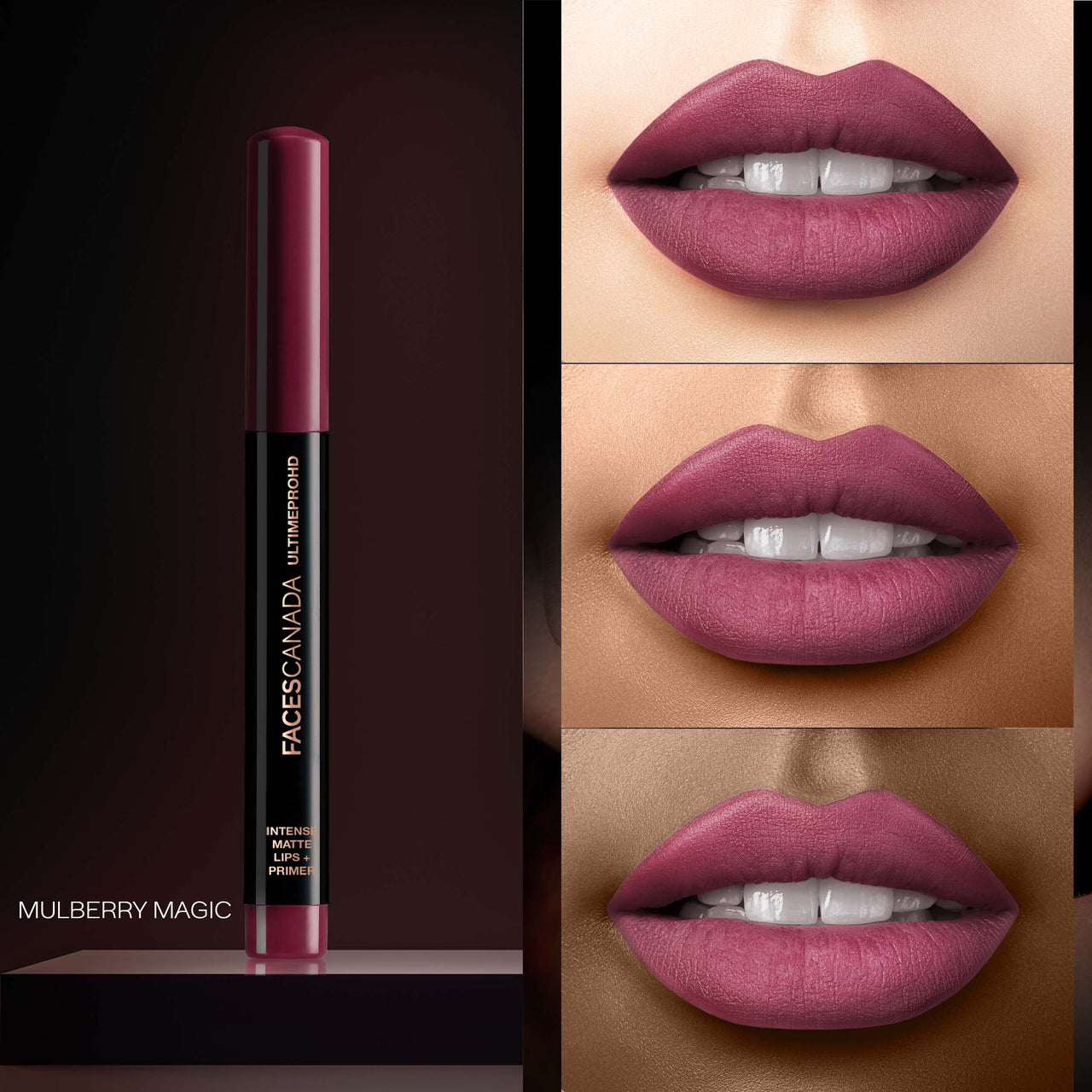 FACESCANADA Ultime Pro Hd Intense Matte Lipstick + Primer - Mulberry Magic (Plum), 1.4G | 9Hr Long Stay | Flawless Hd Matte Finish | Intense Color | Lightweight | Smooth Glide | Primer Infused