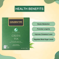 Golden Tips Healthy/Natural and Organic Darjeeling Green Tea Bags (100 Bags, 200 Gram)