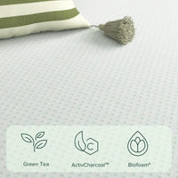 ZINUS 6 Inch Green Tea Memory Foam Mattress [New Version], Queen, Fiberglass free, Medium Firm Feel, Zoned Pressure Relief, Certified Safe Foams & Fabric, Mattress in A Box 6