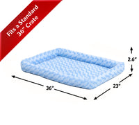 MidWest Homes for Pets Bolster Dog Bed 36L-Inch Blue Dog Bed or Cat Bed w/ Comfortable Bolster | Ideal for Intermediate Dog Breeds & Fits a 36-Inch Dog Crate | Easy Maintenance Machine Wash & Dry