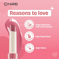 MARS Click Stix Gloss Lip Balm (2.0 gm) (07-GLAZED PEACH) | High Pigmented | Ultra-Glossy Finish | Non-Sticky | Hydration | Enriched with Cocoa Butter