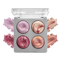 Beauty Berry Moon Lit High Definition Highlighter Palette | Highly-Pigmented Powder Highlighter with Luminous Finish | Easy to Blend Formula, 4 Multicolor Highlighter for Face Makeup (05)