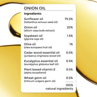 Brillare Onion Hair Oil with the Goodness of Cedar Wood & Sunflower Oil Helps in Hair Fall Control, 100% Natural Hair Oil With Refreshing Fragrance, 100ml