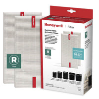 Honeywell HEPA Air Purifier Filter R, 2-Pack for HPA 100/200/300 and 5000 Series - Airborne Allergen Air Filter Targets Wildfire/Smoke, Pollen, Pet Dander, and Dust 2 pack