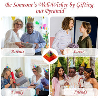 Orgone Pyramid | 7 Chakra Orgonite Pyramid for Meditation & Anti-Stress | Seven Chakra Pyramid Large, Healing Crystal Gemstone Pyramid | Orgone Pyramid Crystal - Handmade In India 7 chara pyramid