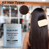 Hair Pure Nanoplastia Hair SPA Mask | Deep Nourishment & Smoothing Treatment | Professional-Grade Hydration, Frizz Control, and Hair Repair for All Hair Types | Restores Shine & Healthy Hair, 900ml
