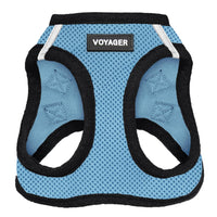 Voyager Step-in Air Dog Harness - All Weather Mesh Step in Vest Harness for Small and Medium Dogs and Cats by Best Pet Supplies - Harness (Baby Blue/Black Trim), M (Chest: 16-18