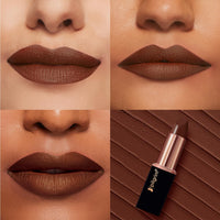 Pilgrim Matte Me Up Bullet Lipstick 4.2g | Creamy, Lightweight, Bold, Non Drying | SPF 30 | Enriched With Hyaluronic Acid & Spanish Squalane | Lipstick for dusky skin tone | Chocolate Tease -32