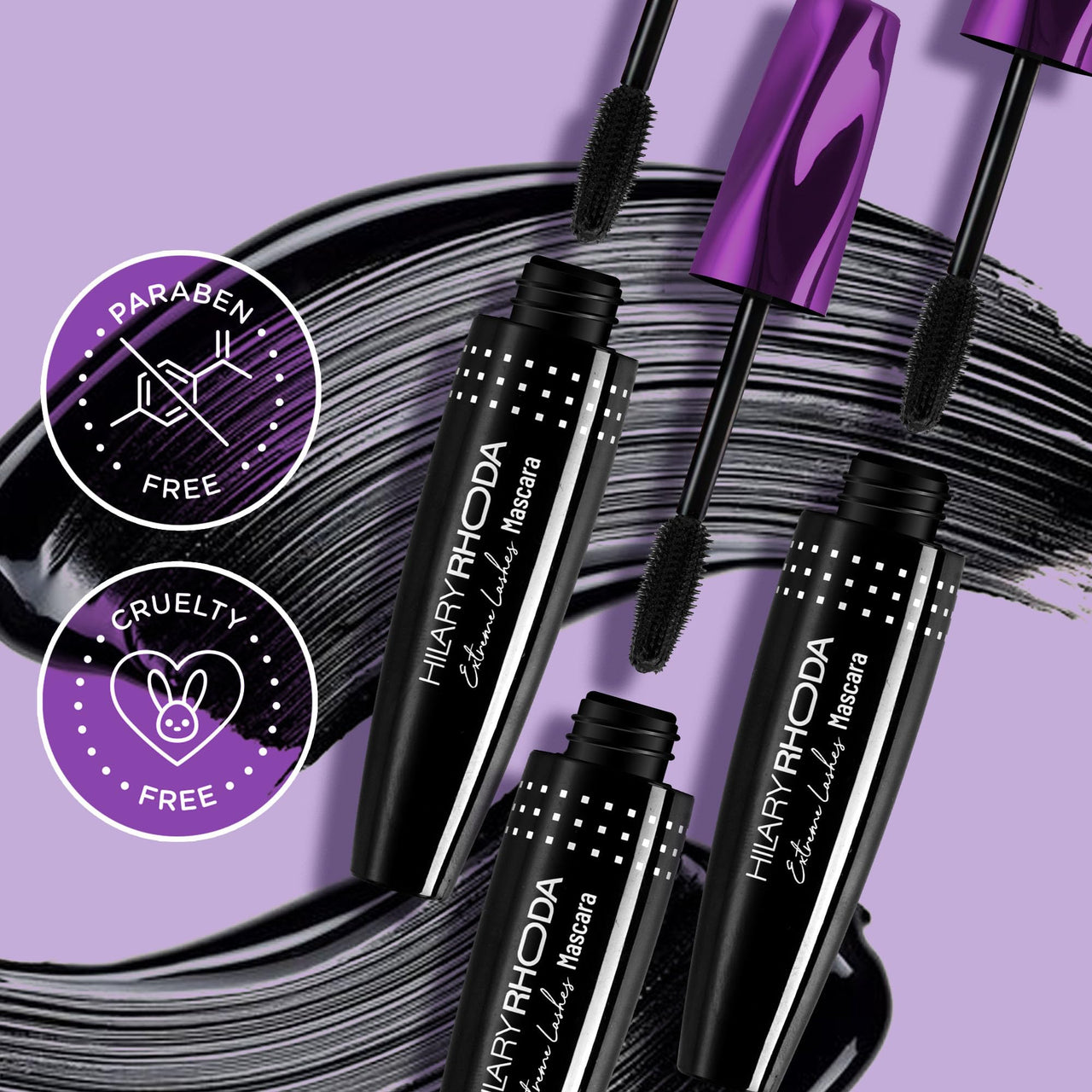 Hilary Rhoda Extreme Lashes Mascara | Volumizing & Lengthening Mascara | Waterproof & Long Lasting |Clump-free Formula | Smudge-Proof & Non-sticky Mascara | 12ml