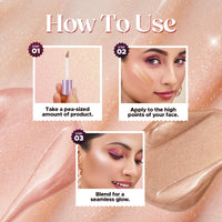 Hilary Rhoda Ultra Glow Liquid Highlighter | Illuminating & Glitter Liquid Highlighter | Dewy Finish | Cruelty-Free & Vegan | Luminescent Finish | Weightless Formula -3.8g (Ultra Copper - Shade 04)