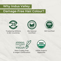 INDUS VALLEY Damage Free Natural Gel Hair Colour for Women | Ammonia & PPD Free Organic Hair Colour with 100% Grey Coverage, Long Lasting Hair Color Trial Pack (Medium Brown, 65 ml)