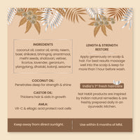 Nat Habit Castor Coconut Dasabuti Hair Oil for Length & Strenghting, Hair Cuticle & Retain Moisture, 100ml