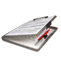 Dexas Slimcase 2 Storage Clipboard with Side Opening 12.5 x 9.5 in Heavy Granite. Organize in Style for Home, School, Work or Trades! Ideal for Teachers, Nurses, Students, Homeschooling
