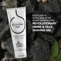 Herbs & Hills Shaving Gel for Mens - 100ml Combines MACA Root & Caffeine Anhydrous for a Close and Comfortable Shave, Protect Skin from Redness, Irritation & Razor Burn Better than Foam