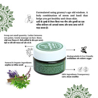 Rustic Art Organic Neem Basil Face Wash Concentrate | Anti acne, sulphate free cleanser for women & men | 50 g (Pack of 2)