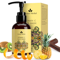 Avimee Herbal Vitamin C Face Wash for Women & Men | For Acne-Prone, Dry, Dull & Oily Skin, Illuminates Skin | Sulphate Free | 100 ml