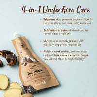 Nat Habit Raw Potato Underarm Ubtan & Scrub For Brightening, Softening, Odour Control & Remove Darkness With Tamarind & Zero Chemical (40gm X Pack Of 2)