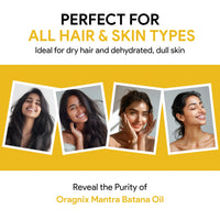 Organix Mantra Batana Oil for Hair & Skin | 100% Pure, Unrefined, Cold Pressed Oil from Honduras | Promotes Hair Growth, Nourishes Scalp & Skin | Natural Moisturizer – 30ML