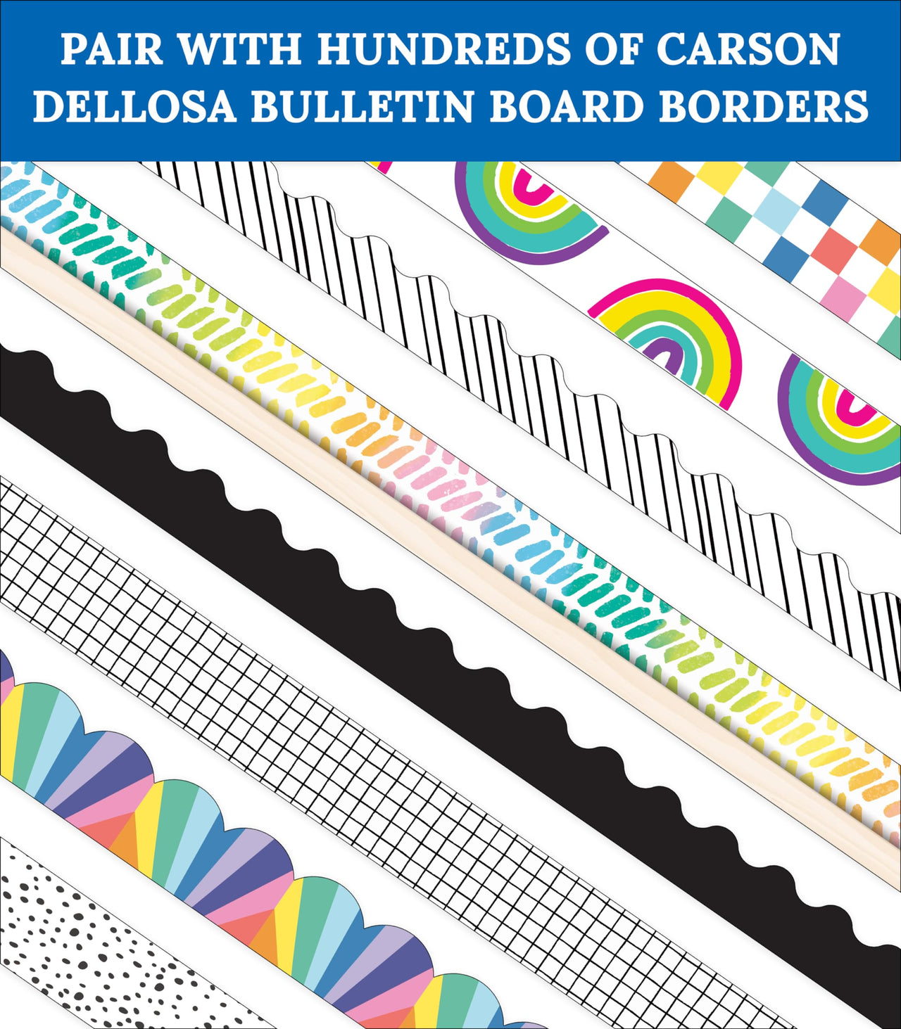 Carson Dellosa Teacher Bulletin Board Border Storage, Foldable Border Storage Pocket Chart-Organize Bulletin Board Borders and Wall Borders, Border Storage with Pockets (41" x 24.5")