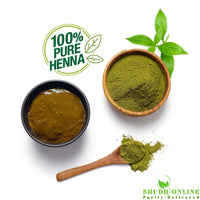 Shudh Online Organic Henna Powder for Hair Growth (200 Grams), Herbal Mehandi, Hena Powder for Hair, Mehendi, Natural black dye - Mehndi Hina - Rajasthani Mehandi for Women