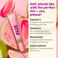 The Plant Fix Plix Guava Glowy Lip Tinted Balm for Smooth, Soft Lips | Shea Butter & Vitamin E for Buttery Soft Lips | For Glossy, Pink Lips | With SPF 30 PA+++ For Sun Protection |10g
