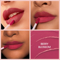 OG Beauty Moisture Lock Liquid Lipstick - Berry Blossom, Rich Colour Payoff, Long-Lasting, Smudge-Proof, Matte Finish, Hydrating, Plumping Lip Color, Enriched with Hyaluronic Acid & Vitamin E, 4.5 mL