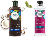 Herbal Essences bio:renew White Strawberry & Sweet Mint Shampoo, 400ml & Herbal Essences bio:renew Coconut Milk Shampoo, 400ml Combo