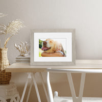 Americanflat 8x10 Picture Frame in Driftwood - Use as 5x7 Picture Frame with Mat or 8x10 Frame Without Mat - Engineered Wood Photo Frame with Shatter-Resistant Glass and Easel for Wall and Tabletop