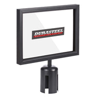 DuraSteel Stanchion Sign Holder - Landscape Display for 8.5
