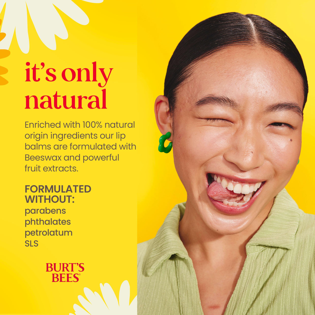 Burt's Bees 100% Natural Moisturizing Lip Balm, Beeswax (Pack Of 2)