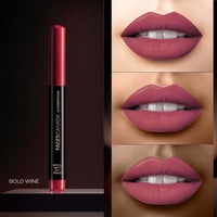 FACESCANADA Ultime Pro Hd Intense Matte Lipstick + Primer - Bold Wine (Maroon), 1.4G | 9Hr Long Stay | Flawless Hd Matte Finish | Intense Color | Lightweight | Smooth Glide | Primer Infused