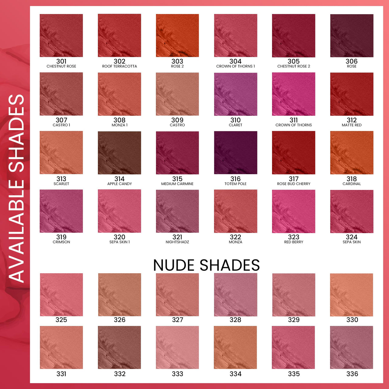 Seven Seas Color Edition Matte Lipstick | Highly Pigmented | Long Lasting | Waterproof | Smudgeproof | Single Coat Application | Lipstick for Women (313, 3.5G)