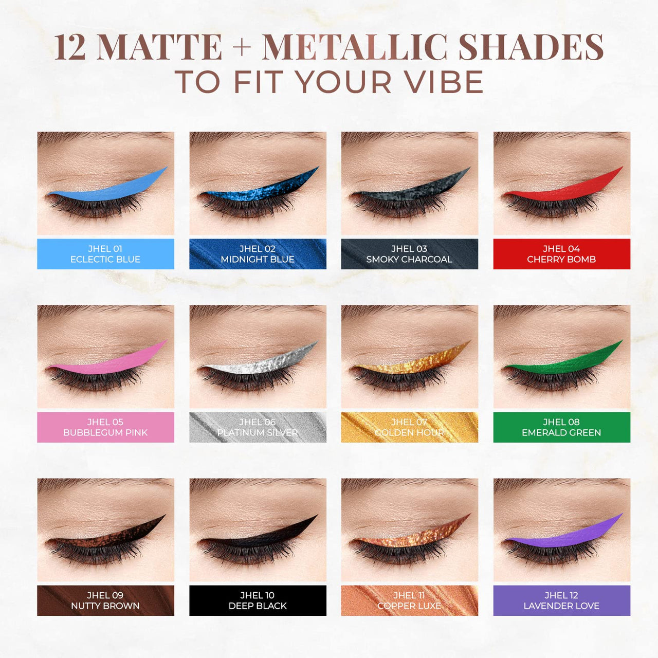 Just Herbs Eyeliner Waterproof And Smudge Proof, Long Lasting Matte Eyeliners 2 Ml (Deep Black)