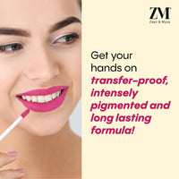 ZM Stay Matte Transfer-proof Lip Color | Matte Texture | Liquid Lipstick | Waterproof and Smudgeproof | Cruelty-free, 6 ML (Party Mauve)
