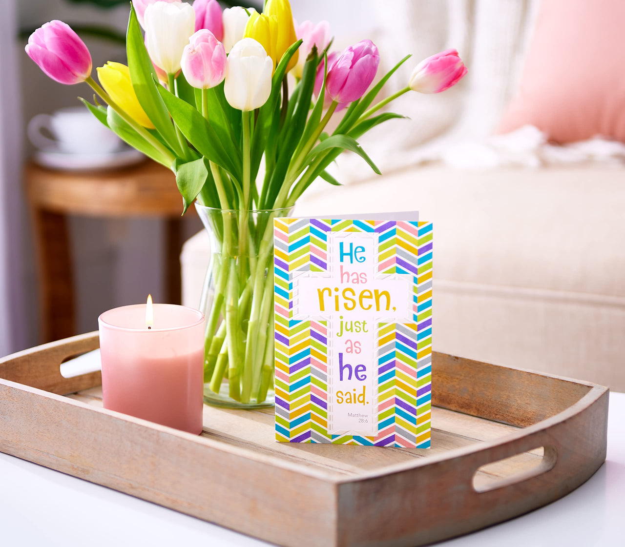 American Greetings Religious Easter Cards with Envelopes, He Has Risen (6-Count) The Love Jesus Feels for You