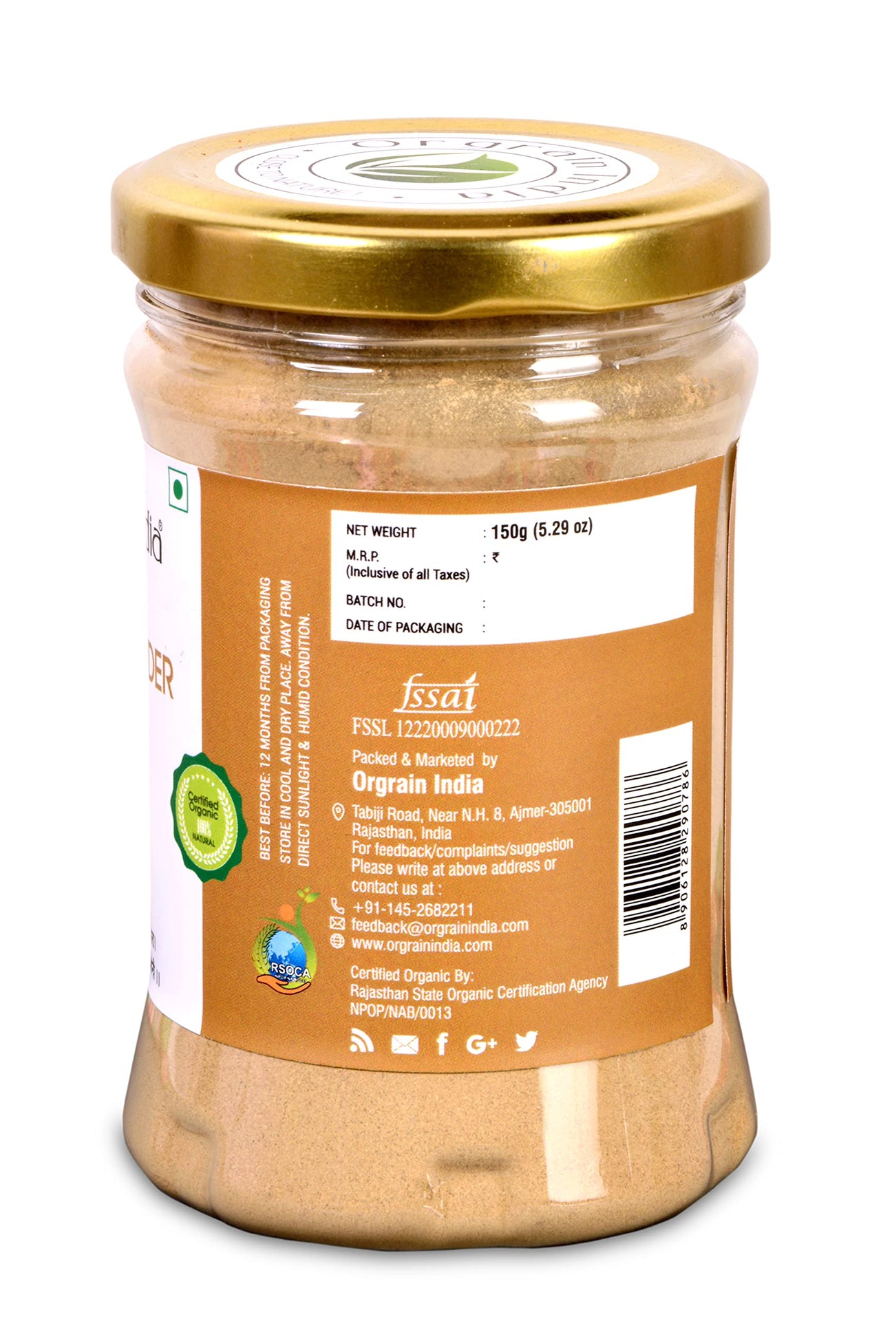 Orgrain India Organic Triphala Powder 150g | Supports Bowel Wellness & Healthy Gut, Helps to Boost Immunity & Useful for Digestion