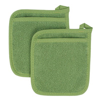 Ritz Terry Pocket Mitt & Hot Pad: Unparalleled Heat Resistant, Durable 100% Cotton – Ergonomically Designed for Optimal Grip – Easy-Care Machine Washable, Perfect for Your Kitchen – Cactus Green, 2-Pk Pocket Mitt -- 2 pk