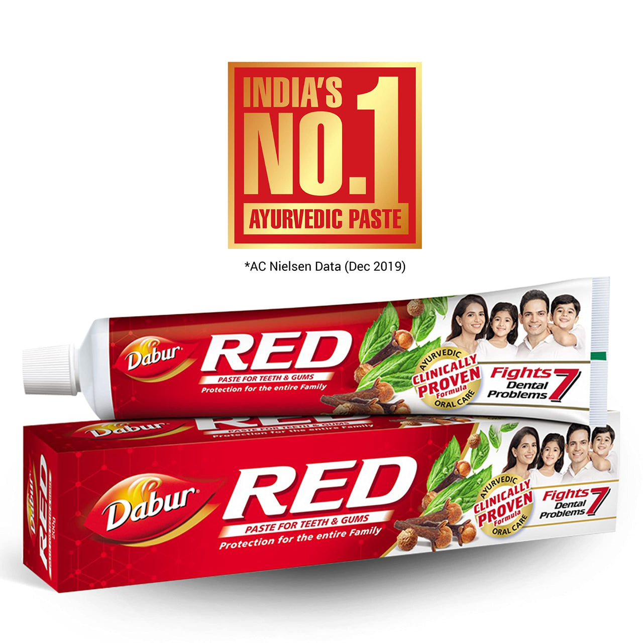 Dabur Red Paste - India's  No.1 Ayurvedic Paste, Provides Protection Plaque Removal, Toothache, Yellow Teeth, Bad Breath- 600g (150gm*4) & Dabur Gulabari Premium Rose Water – Natural, 400 ml