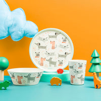 Zak Designs Kids Dinnerware Set 3 Pieces, Durable and Sustainable Melamine Bamboo Plate, Bowl, and Tumbler are Perfect For Dinner Time With Family (Dog) 8