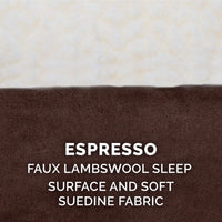 Furhaven Orthopedic Dog Bed for Small Dogs w/ Removable Washable Cover, For Dogs Up to 20 lbs - Sherpa & Suede Mattress - Espresso, Small