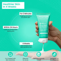 THE SOLVED SKIN India’s 1st Derma Tested Barrier Repair Gel Moisturiser With Lamellar Liquid Technology Reverses 4 Signs of Skin Damage by 70% Within 4 Weeks. 48 Hours Hydration. 50ml