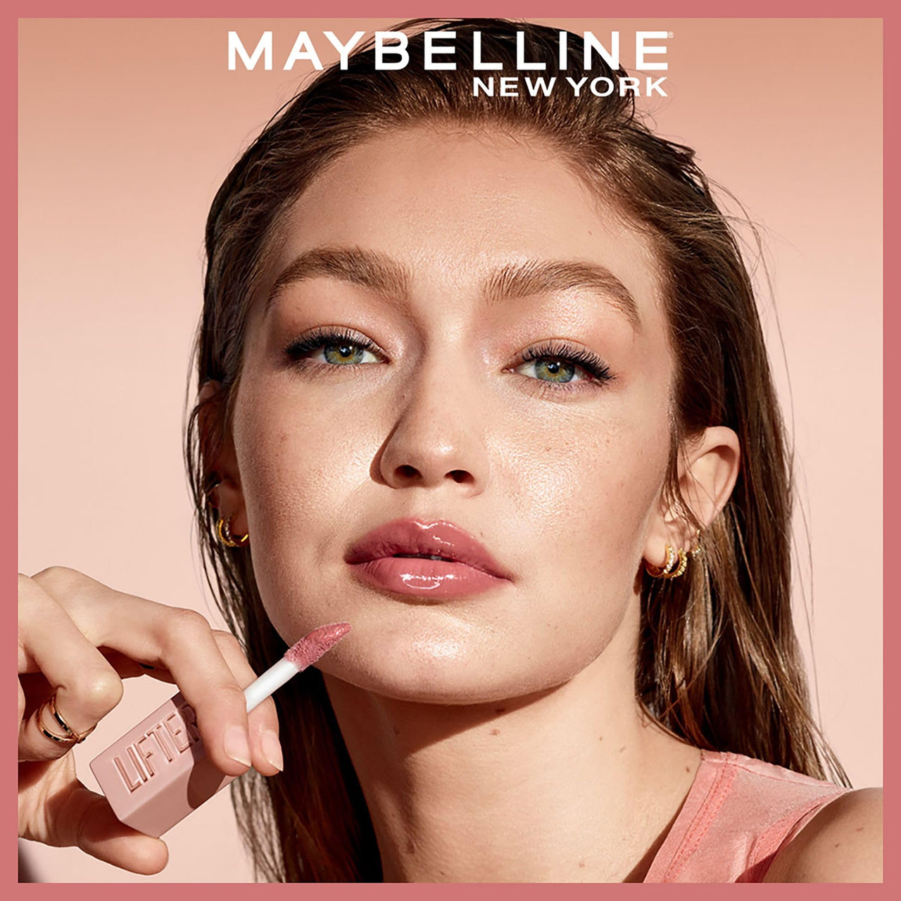 Maybelline New York Smooth And Non-sticky Lifter Gloss - Petal | Tinted Lip Gloss With Hyaluronic Acid for Hydrated & Plump Lips | Non-Sticky application | Long-lasting Fuller & Lifted Look | 5.4ml