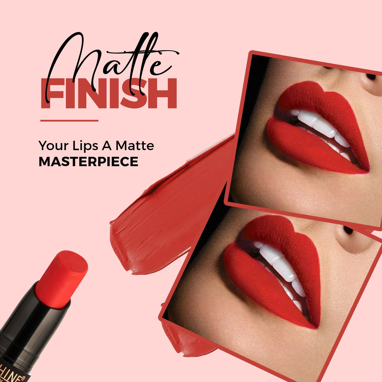 INSHINE Absolute Matte Lipstick - Long-lasting, Transfer-resistant, Velvety Matte Finish with Intense Color, Up to 12 Hours Wear | Perfect for Sophisticated Lips - FUCHSIA IN RAGE