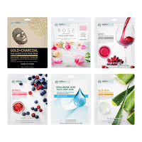 MIRABELLE COSMETICS KOREA Dry Skin Korean Face Mask Sheets | Anti-Aging & Hydration| Suitable For Women & Men | Combo Pack Of 6 (Each 25Ml)