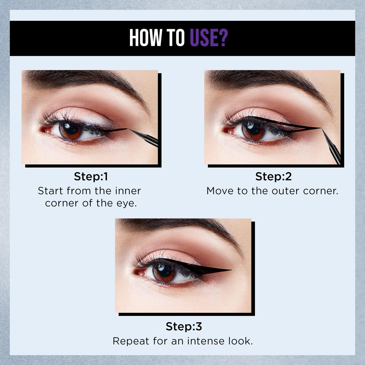 Hilary Rhoda Eye Callin' Liquid Eyeliner | Long Lasting Liquid Eyeliner | Matte & Glossy Finish | Waterproof Formula | 12-Hour Stay | Glides on Flawlessly | 3ml (Matte | Shade 01)