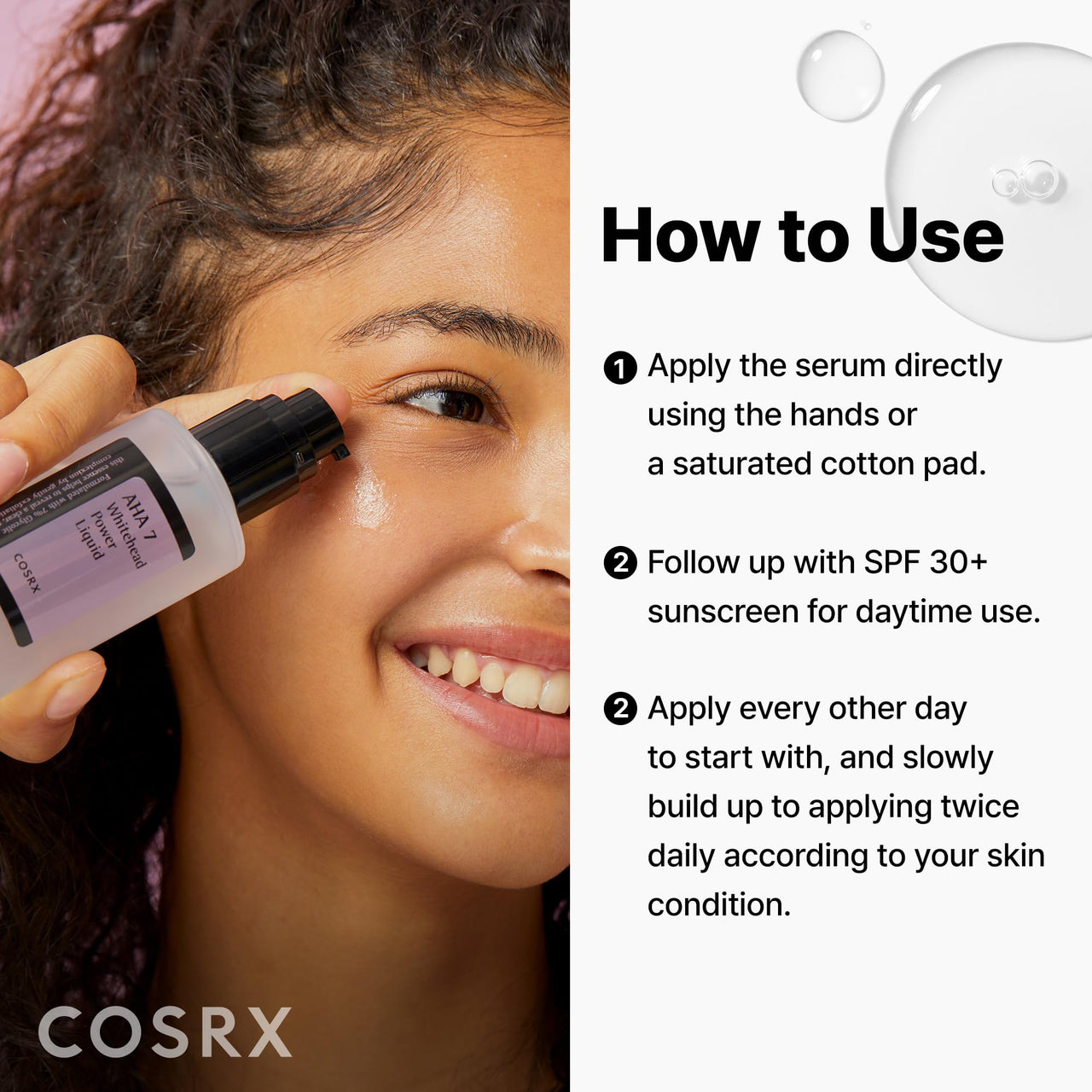 COSRX AHA 7 Whitehead Power Liquid, 3.38 fl.oz / 100ml, Whitehead Remover, Glycolic Acid 7%, AHA Exfoliant, Pore Minimizer, Korean Skin Care, Animal Testing Free, Paraben Free