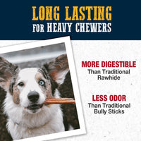 Cadet Bully Hide Sticks for Small, Medium and Large Dogs – All-Natural Beef Pizzle, High Protein, Low Fat, Long-Lasting, Grain & Rawhide-Free Dog Chews for Aggressive Chewers, Small (9 Count) Small (9 Pack)